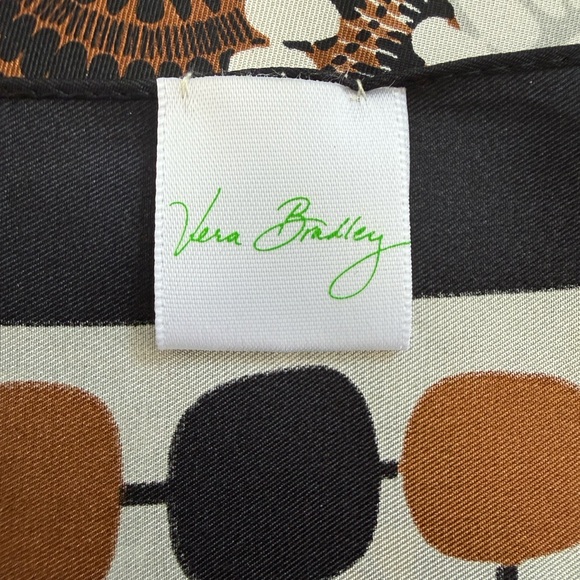 Vera Bradley Cocoa Moss 100% Silk Scarf - Picture 5 of 7
